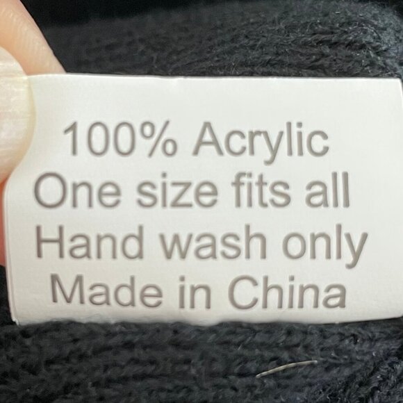 Prokiwi Intl New Zealand Tattoo Ombre Acrylic Knit Beanie Toque Blk&Wht OS NWOT - Picture 5 of 6